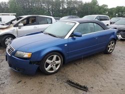 Salvage cars for sale at North Billerica, MA auction: 2005 Audi A4 Quattro Cabriolet