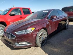 Salvage cars for sale at Amarillo, TX auction: 2017 Ford Fusion Titanium