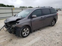 Salvage cars for sale at New Braunfels, TX auction: 2013 Toyota Sienna LE