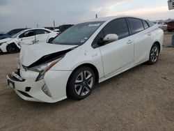 Salvage cars for sale at Amarillo, TX auction: 2017 Toyota Prius