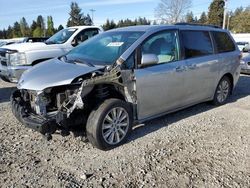 Salvage cars for sale from Copart Graham, WA: 2016 Toyota Sienna LE