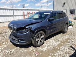 Jeep Cherokee Limited salvage cars for sale: 2019 Jeep Cherokee Limited