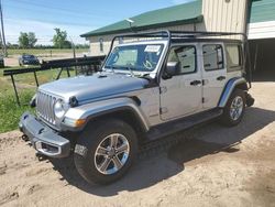 Salvage cars for sale at Kincheloe, MI auction: 2018 Jeep Wrangler Unlimited Sahara