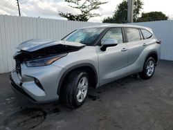 Salvage cars for sale from Copart Miami, FL: 2024 Toyota Highlander LE