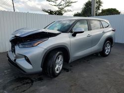 Toyota Highlander Vehiculos salvage en venta: 2024 Toyota Highlander LE