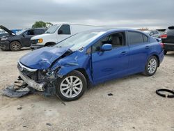 Salvage cars for sale at Haslet, TX auction: 2012 Honda Civic EX