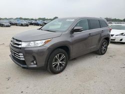 Salvage cars for sale at San Antonio, TX auction: 2017 Toyota Highlander LE
