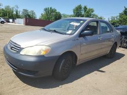 Salvage cars for sale from Copart Baltimore, MD: 2003 Toyota Corolla CE