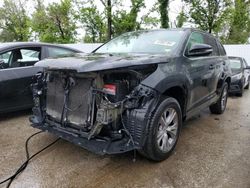 Salvage cars for sale from Copart Bridgeton, MO: 2015 Toyota Highlander LE