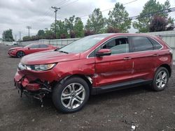 Salvage cars for sale from Copart New Britain, CT: 2017 Ford Edge Titanium