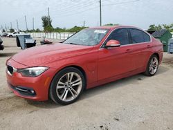 Salvage cars for sale at Miami, FL auction: 2017 BMW 330E