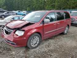 Salvage cars for sale from Copart Graham, WA: 2016 Chrysler Town & Country Touring L