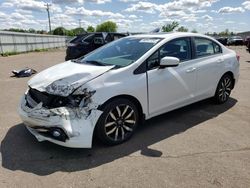 Salvage cars for sale from Copart Ham Lake, MN: 2015 Honda Civic EXL