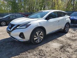 Salvage cars for sale at Candia, NH auction: 2021 Nissan Murano SL