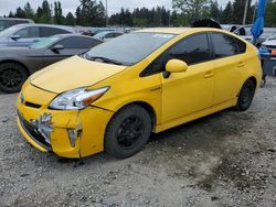 Salvage cars for sale from Copart Graham, WA: 2012 Toyota Prius