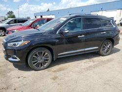 Salvage cars for sale at Woodhaven, MI auction: 2019 Infiniti QX60 Luxe