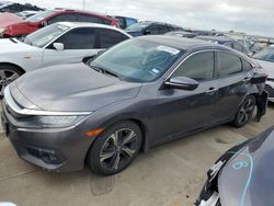 Salvage cars for sale from Copart Wilmer, TX: 2018 Honda Civic Touring