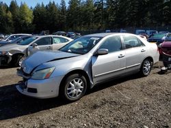 Salvage cars for sale from Copart Graham, WA: 2006 Honda Accord LX