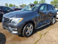 Salvage cars for sale from Copart Elgin, IL: 2015 Mercedes-Benz ML 400 4matic