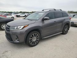 Salvage cars for sale from Copart San Antonio, TX: 2017 Toyota Highlander SE