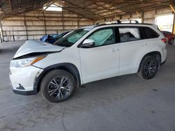 Salvage cars for sale from Copart Phoenix, AZ: 2016 Toyota Highlander XLE