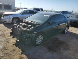 Salvage cars for sale from Copart Tucson, AZ: 2012 Honda Civic LX
