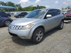 Salvage cars for sale from Copart Spartanburg, SC: 2004 Nissan Murano SL