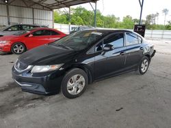 Salvage cars for sale from Copart Cartersville, GA: 2013 Honda Civic LX