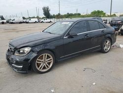 Salvage cars for sale at Miami, FL auction: 2014 Mercedes-Benz C 300 4matic