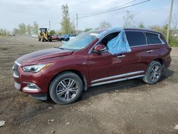 Salvage cars for sale from Copart Montreal Est, QC: 2020 Infiniti QX60 Luxe