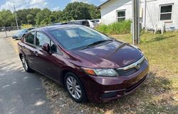 Salvage cars for sale from Copart Apopka, FL: 2012 Honda Civic EXL