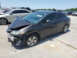 Vehiculos salvage en venta de Copart Grand Prairie, TX: 2013 Honda Civic LX