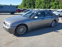 Salvage cars for sale from Copart Glassboro, NJ: 2004 BMW 745 I