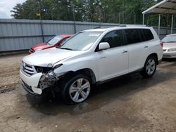 Salvage cars for sale from Copart Austell, GA: 2013 Toyota Highlander Limited