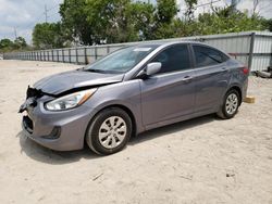 Salvage cars for sale at Riverview, FL auction: 2016 Hyundai Accent SE