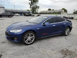 Salvage cars for sale at Tulsa, OK auction: 2015 Tesla Model S