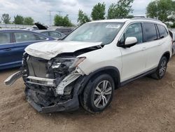Salvage cars for sale at Elgin, IL auction: 2017 Honda Pilot EXL