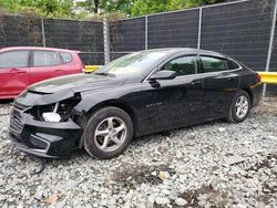 Salvage cars for sale at Waldorf, MD auction: 2018 Chevrolet Malibu LS
