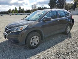 Salvage cars for sale from Copart Graham, WA: 2015 Honda CR-V LX