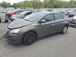 Salvage cars for sale from Copart Assonet, MA: 2015 Nissan Sentra S