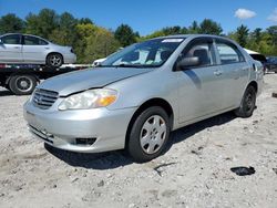 Salvage cars for sale from Copart Mendon, MA: 2004 Toyota Corolla CE