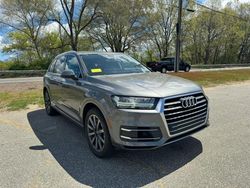 Salvage cars for sale at North Billerica, MA auction: 2017 Audi Q7 Prestige