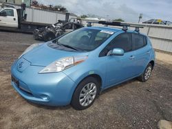 Salvage cars for sale from Copart Kapolei, HI: 2015 Nissan Leaf S