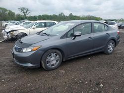 Salvage cars for sale from Copart Des Moines, IA: 2012 Honda Civic Hybrid L