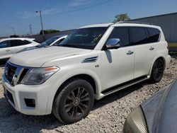 Salvage cars for sale from Copart Franklin, WI: 2017 Nissan Armada Platinum