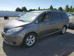 Salvage cars for sale from Copart Portland, OR: 2012 Toyota Sienna LE
