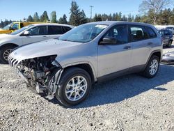 Salvage cars for sale at Graham, WA auction: 2017 Jeep Cherokee Sport