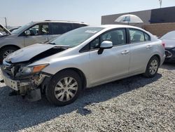 Salvage cars for sale at Mentone, CA auction: 2012 Honda Civic LX