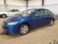 Salvage cars for sale at Pennsburg, PA auction: 2013 Honda Civic LX