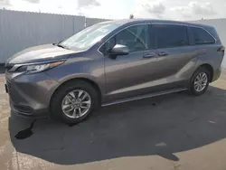 Salvage cars for sale at Miami, FL auction: 2022 Toyota Sienna LE